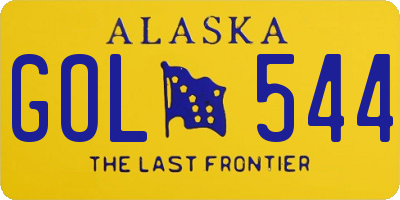 AK license plate GOL544