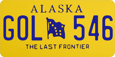 AK license plate GOL546