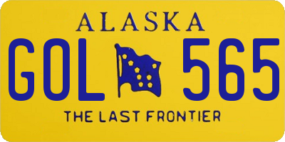 AK license plate GOL565