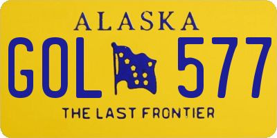 AK license plate GOL577