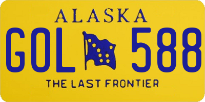 AK license plate GOL588