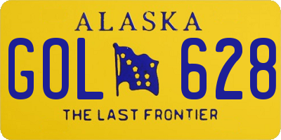 AK license plate GOL628