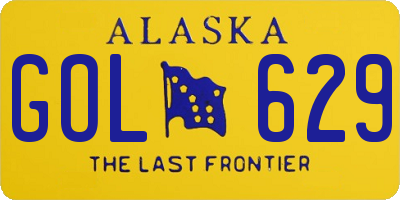 AK license plate GOL629