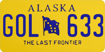 AK license plate GOL633