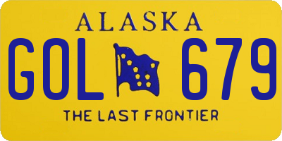 AK license plate GOL679