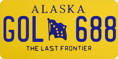 AK license plate GOL688