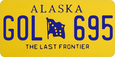 AK license plate GOL695