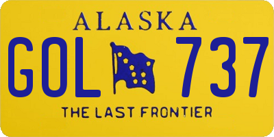 AK license plate GOL737