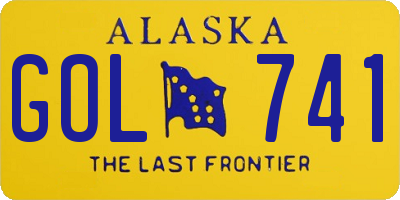 AK license plate GOL741