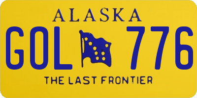 AK license plate GOL776