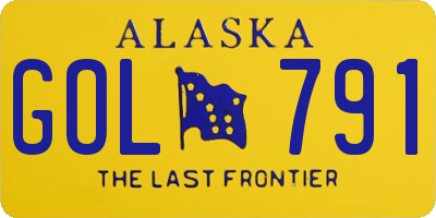 AK license plate GOL791