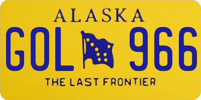 AK license plate GOL966