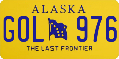 AK license plate GOL976