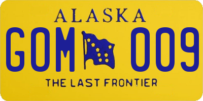AK license plate GOM009