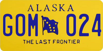 AK license plate GOM024
