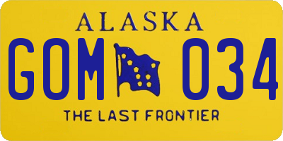 AK license plate GOM034
