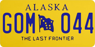 AK license plate GOM044