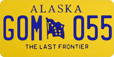 AK license plate GOM055