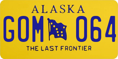 AK license plate GOM064