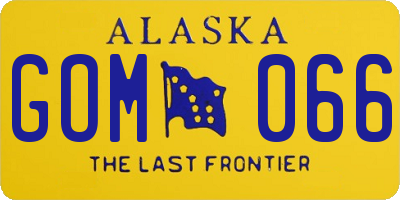 AK license plate GOM066