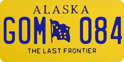 AK license plate GOM084