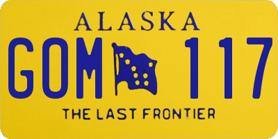 AK license plate GOM117