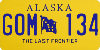 AK license plate GOM134