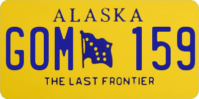 AK license plate GOM159