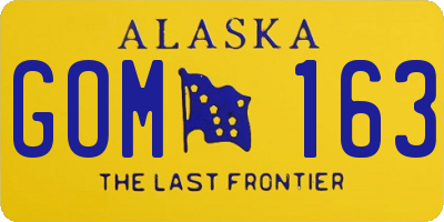 AK license plate GOM163