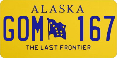 AK license plate GOM167