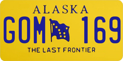 AK license plate GOM169