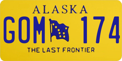 AK license plate GOM174