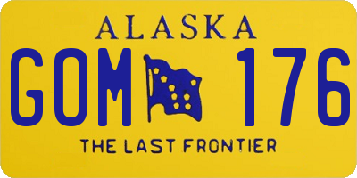 AK license plate GOM176
