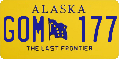 AK license plate GOM177