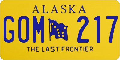 AK license plate GOM217