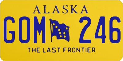 AK license plate GOM246