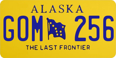 AK license plate GOM256