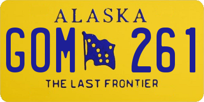 AK license plate GOM261