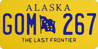 AK license plate GOM267