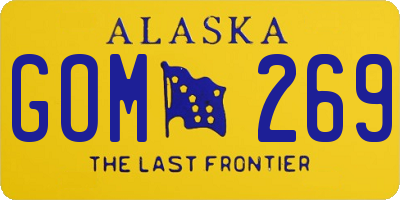 AK license plate GOM269