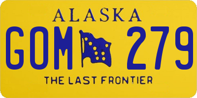 AK license plate GOM279