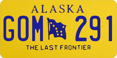 AK license plate GOM291