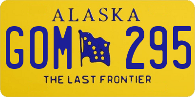 AK license plate GOM295