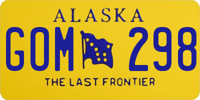 AK license plate GOM298