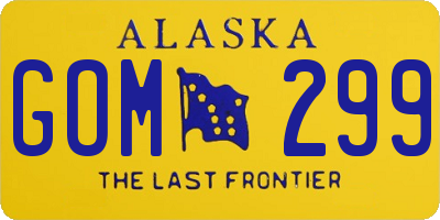 AK license plate GOM299
