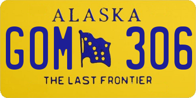 AK license plate GOM306