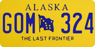 AK license plate GOM324
