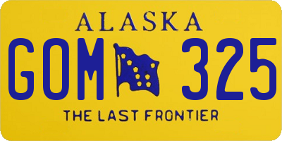 AK license plate GOM325