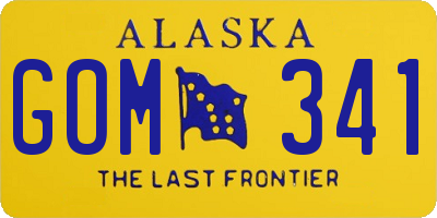 AK license plate GOM341