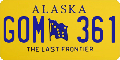 AK license plate GOM361